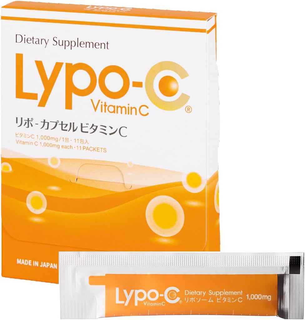 公式 Lypo-C リポカプセル ビタミンC 11包入 リポC リポソーム ビタミン [1包 ビタミンc 1000mg 国内製造] 液状 サプリ 個包装 1箱 甘味料 着色料 香料 防腐剤 不使用